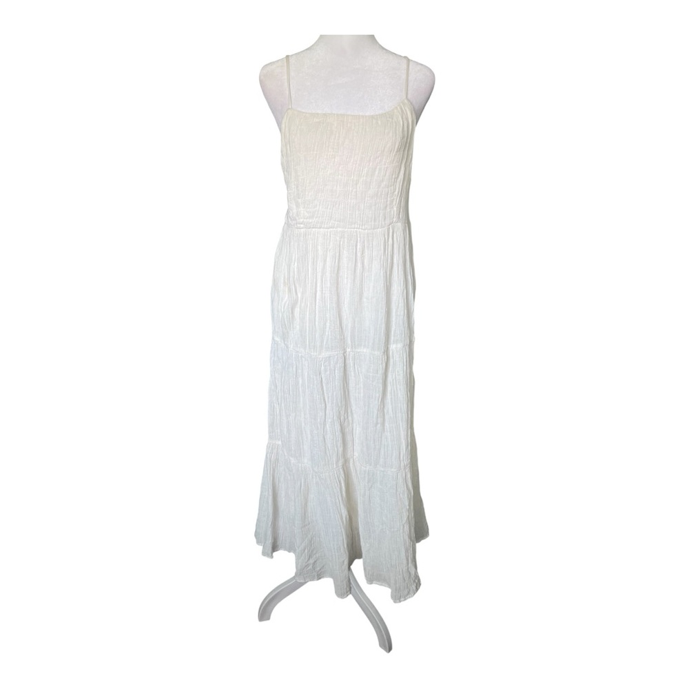 Princess Polly Ricci Ivory Boho Prairie Spaghetti Strap Tiered Maxi Dress 8 - Picture 2 of 9